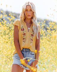 Shania Embroidered Crochet Top