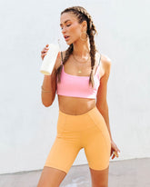 Sherbet Biker Shorts - Mango
