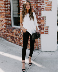 Shower With Love One Shoulder Blouse - White