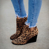 Side Slit Wedge Booties