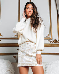 Slay Queen Slay Woven Metallic Pocketed Mini Skirt