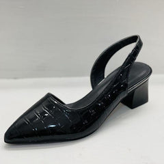 Slingback Pointed Toe Chunky Low Heels
