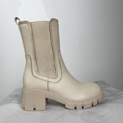 Slip On Mid Calf Chelsea Boots
