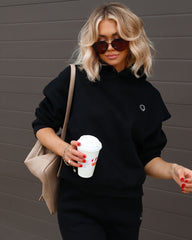 Smile Like You Mean It Hooded Sweatshirt - Black