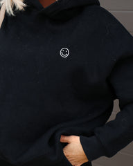Smile Like You Mean It Hooded Sweatshirt - Black