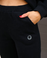 Smile Like You Mean It Pocketed Jogger Pants - Black