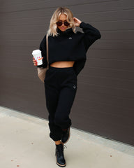 Smile Like You Mean It Pocketed Jogger Pants - Black