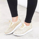 Sneakers Plus Size Sparkling Glitter Slip On Sneakers