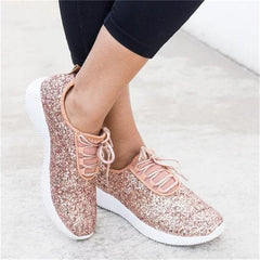 Sneakers Plus Size Sparkling Glitter Slip On Sneakers