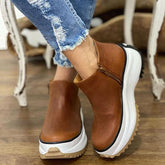 Solid Color Platform Sports Ankle Boots