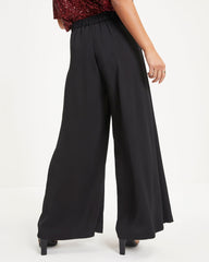Spread The Cheer Wide Leg Pants - Black