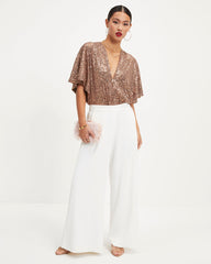 Spread The Cheer Wide Leg Pants - Ivory