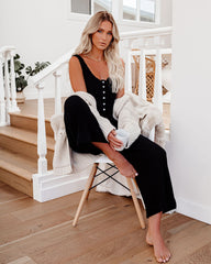 Spring Ahead, Fall Back Pocketed Thermal Jumpsuit - Black- FINAL SALE