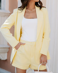 Standards Pocketed Tailored Shorts - Lemon