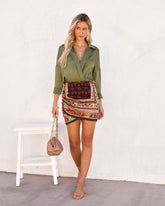 Stefano Printed Mini Skirt