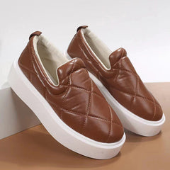 Stitch Detail Household Warm Non-Slip Flats