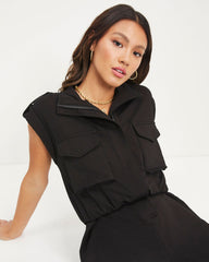 Stronger Than Ever Pocketed Jumpsuit - Black