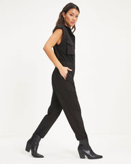 Stronger Than Ever Pocketed Jumpsuit - Black