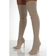 Stylish Knitting Stiletto Over The Knee Boots