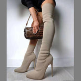 Stylish Knitting Stiletto Over The Knee Boots