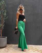 Such A Charmer Flare Pants - Emerald