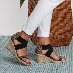 Summer Round Toe High Heel Wedge Casual Ladies Sandals