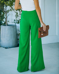Superfly Wrap Culotte Pants - Kelly Green