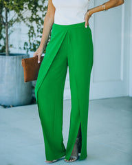 Superfly Wrap Culotte Pants - Kelly Green
