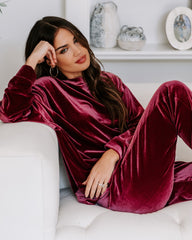 Switch Off Velvet Pullover Sweater - Rose