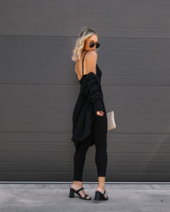 Take It Easy Cotton Jumpsuit - Black
