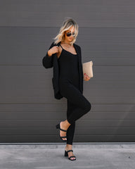 Take It Easy Cotton Jumpsuit - Black