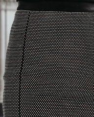 Talk That Talk Mesh Rhinestone Skirt - Black