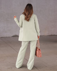 Talk To Me Pocketed Wide Leg Pants - Sage