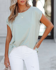 Tally Cotton Modal Tee - Desert Sage