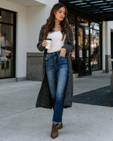 Tatum High Rise Stretch Frayed Straight Jeans