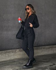 Test The Limits Cotton Pocketed Bomber Jacket - Black