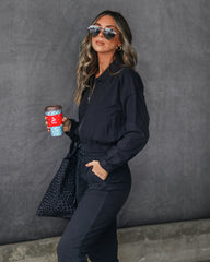 Test The Limits Cotton Pocketed Bomber Jacket - Black