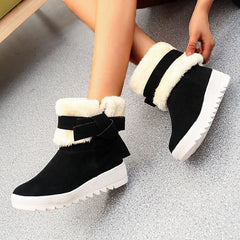 Thick Warm Cotton Butterfly Knot Snow Boots