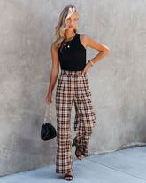 Totally Clueless Plaid Wide Leg Pants