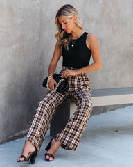 Totally Clueless Plaid Wide Leg Pants