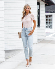 Unrequited Love Lace Bodysuit - Dusty Rose