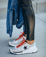 Upmarket Glitter Running Sole Sneaker
