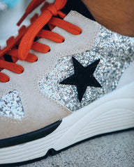 Upmarket Glitter Running Sole Sneaker