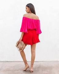 Valentina Colorblock Off The Shoulder Romper