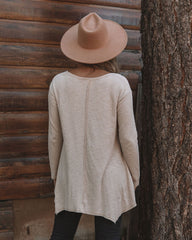 Victoria Cotton Blend Pocketed Asymm Top - Natural