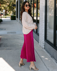 Villanueva Plisse Cropped Pants - Magenta  - SALE