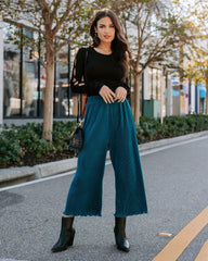 Villanueva Plisse Cropped Pants - Teal  - SALE