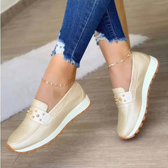 Vintage Round Toe Slip On Tassel Platform Loafers