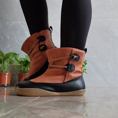 Vintage Soft Pull-On Casual Short Boots