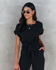 Virginia Pocketed Jumpsuit - Black